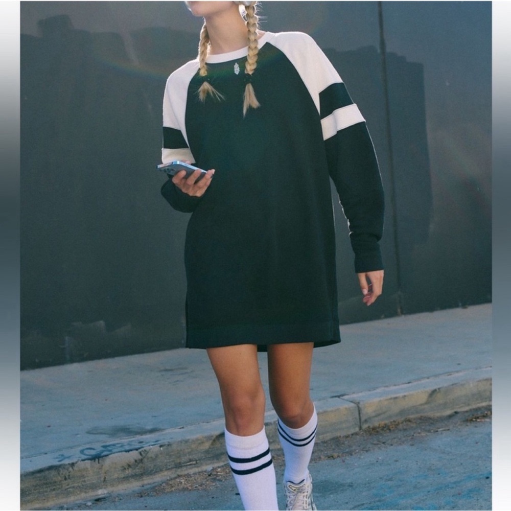 Free People FP Movement Heritage Sport Dress in Black, Size S